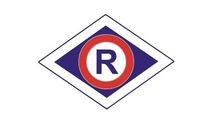 Logo policjantów ruchu drogowego z r w środku